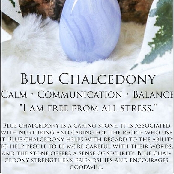 Blue Chalcedony Polished Freeform Gemstone - Picture 3 of 15